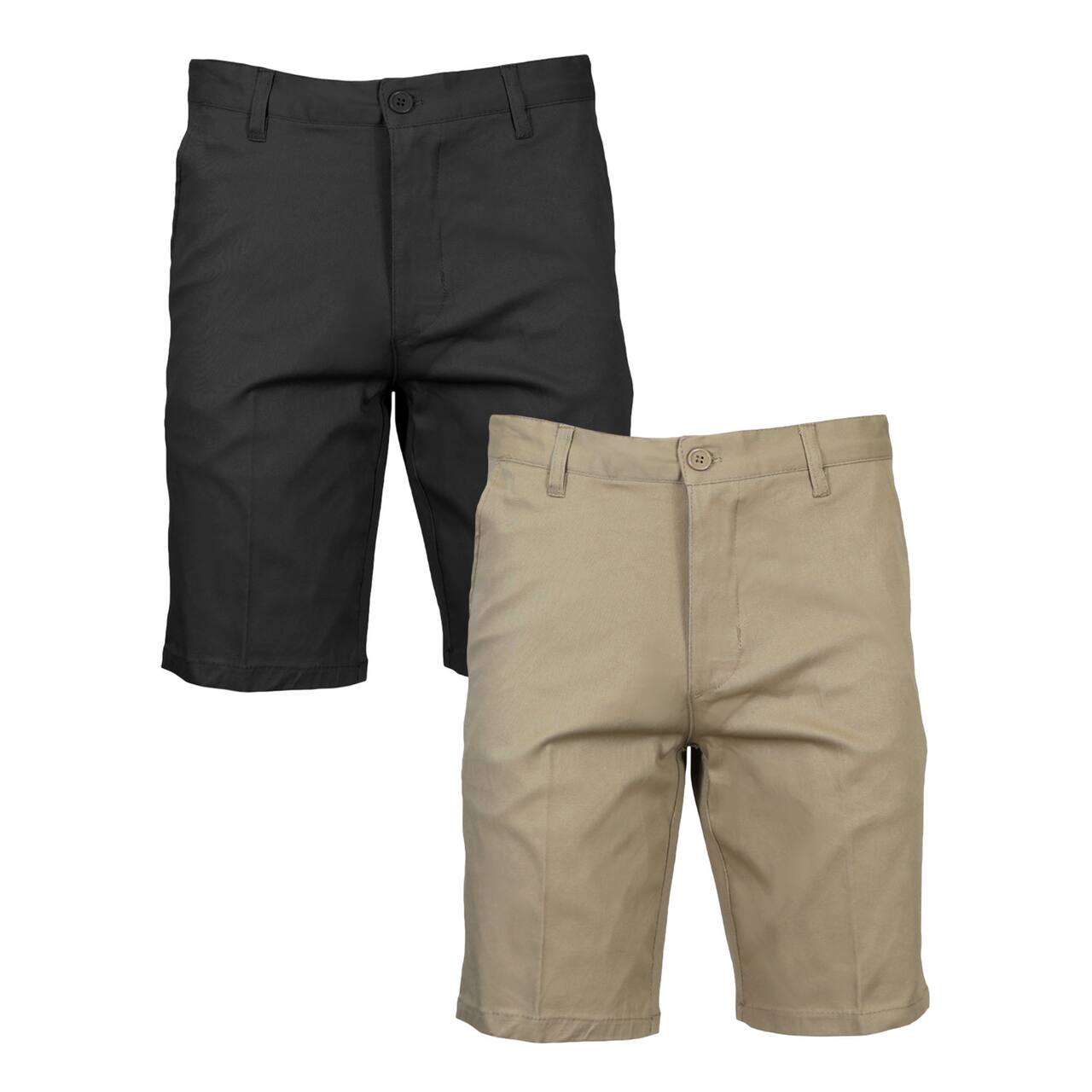 Galaxy by Harvic Premium School Uniform Slim Fit Cotton Flex Stretch Men's Chino Shorts